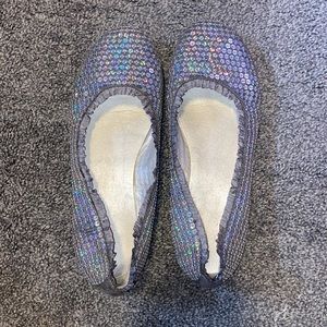 Silver Jeweled Flats